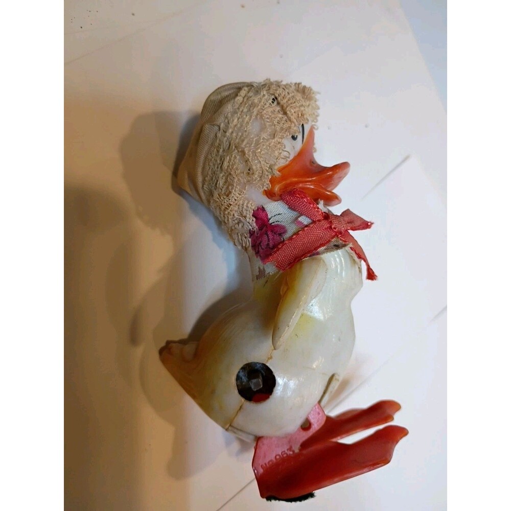 Vintage 1950s 60s Plastic Duck Toy Figure Japan Kitsch Retro Decor